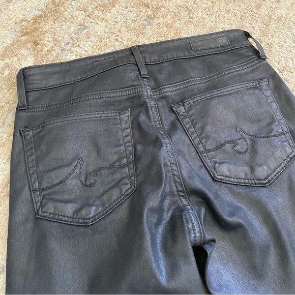 Ag Adriano Goldschmied The Farrah Skinny Ankle High Rise Leatherette Black: 25R - Picture 12 of 12